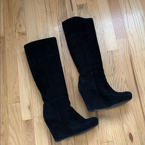 Italian platform wedge tall boot